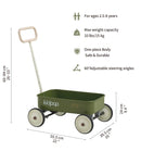 PULA-Wild 2-in-1 Kids' Pull-Along Wagon and Push Walker for Ages 2.5-8 Magic Cars 1
