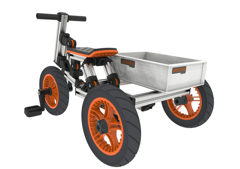 20-Inch Buildable Kids Go-Kart Set with Two-Wheel Bike for Ages 1-8 Years Magic Cars 3