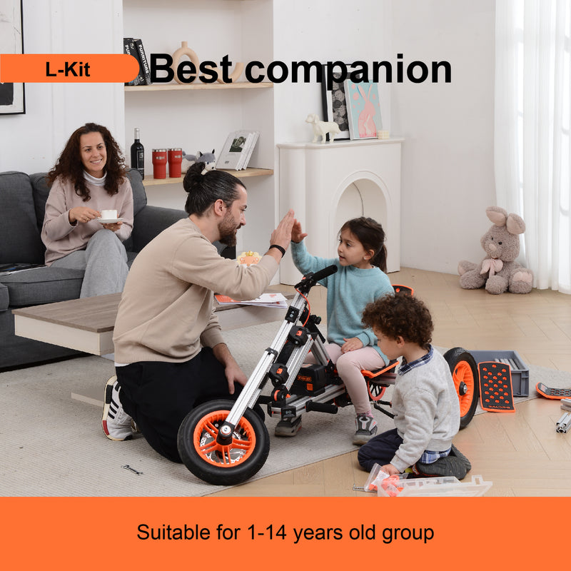 20-in-1 Buildable Kids Go-Kart Set for Ages 1 to 8 Years Magic Cars 2