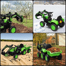 12V Kids Ride-On Excavator and Tractor with Detachable Trailer and Ride-On Car Set Magic Cars 5