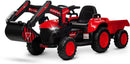 12V Kids Ride-On Excavator and Tractor with Remote Control, Digger, and LED Lights Magic Cars 2