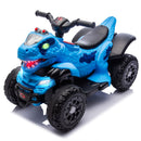 Blue Dinosaur 12V Electric Quad ATV for Kids with USB Bluetooth and LED Headlights Magic Cars Variant 0