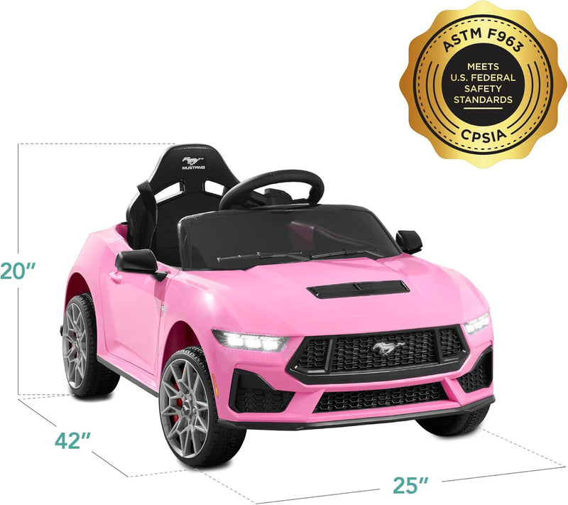 12V Electric Ride-On Ford Mustang for Kids with Parent Remote Control Magic Cars 8