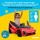 12V Electric Licensed Lamborghini Sian Roadster Motorized Ride-On Toy Car for Kids Magic Cars 4
