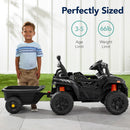 12V Kids Electric Ride-On UTV Car with Trailer, Parent Remote Control and LED Lights Magic Cars 4