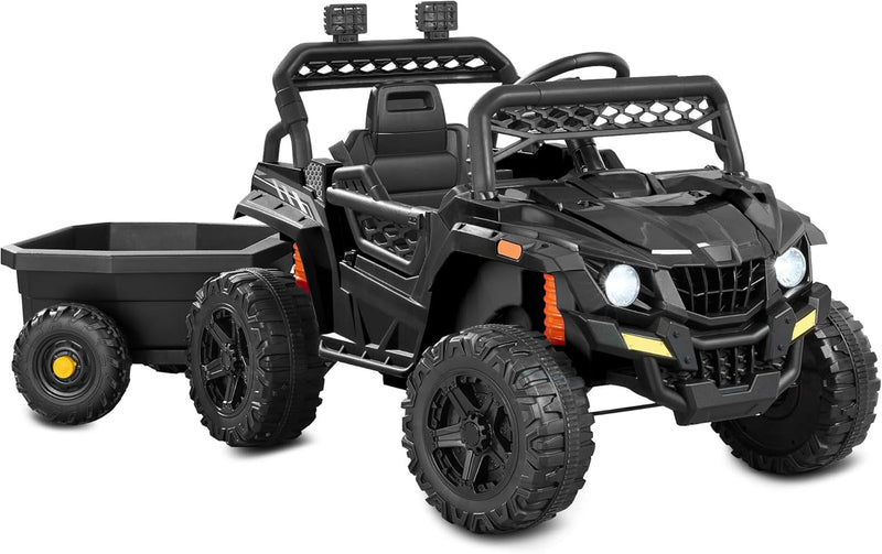 12V Kids Electric Ride-On UTV Car with Trailer, Parent Remote Control and LED Lights Magic Cars Variant 0