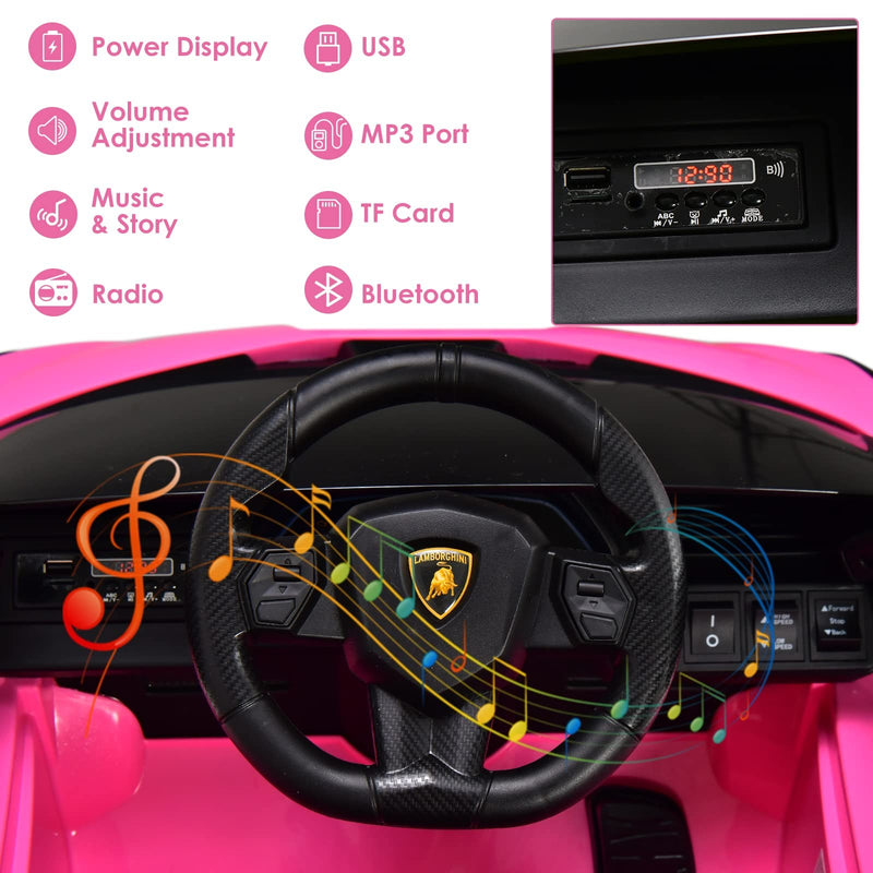 12V Licensed Lamborghini Sian Electric Ride-On Car for Toddlers Magic Cars 4