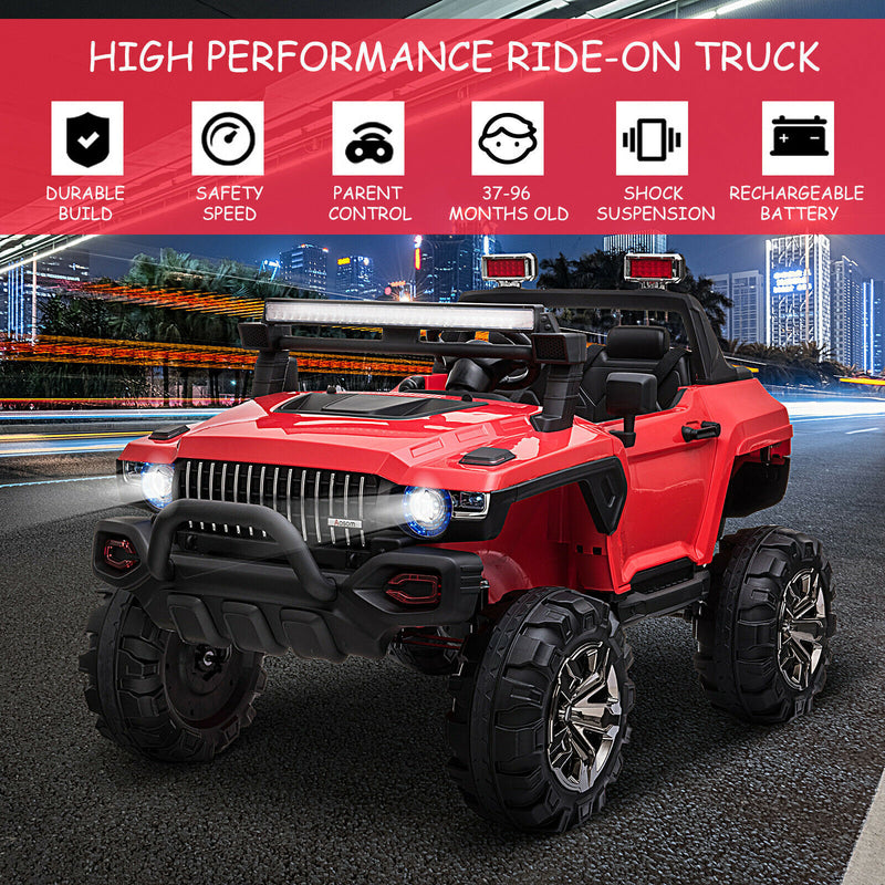 12V Kids Ride-On 2-Seat SUV Truck with Remote Control, 3 Speeds, and LED Lights Magic Cars 3