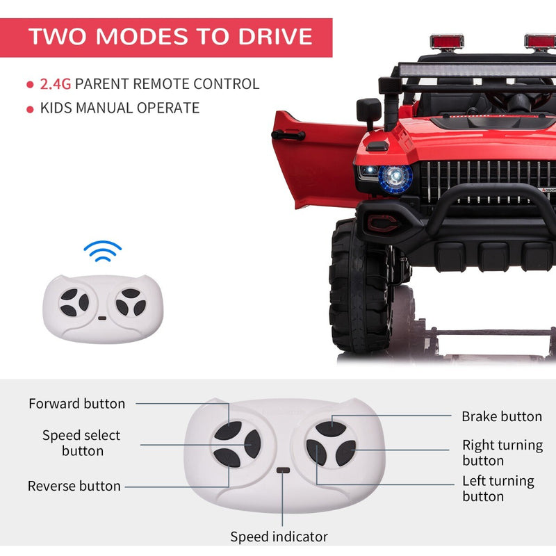 12V Kids Ride-On 2-Seat SUV Truck with Remote Control, 3 Speeds, and LED Lights Magic Cars 6