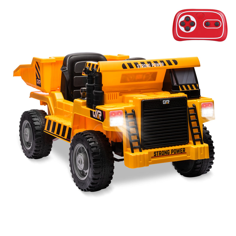 12V Kids Ride-On Electric Dump Truck Construction Vehicle with Remote Control and Working Bed Magic Cars Variant 0