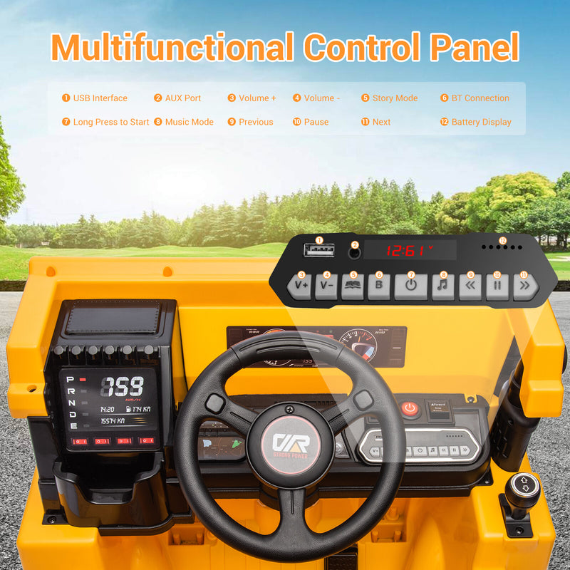 12V Kids Ride-On Electric Dump Truck with Remote Control and Electric Bed Magic Cars 8