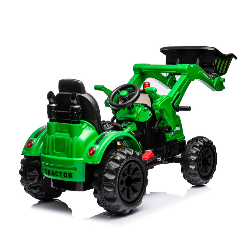 12V Kids Ride-On Battery-Powered Excavator with Front Loader and 2-Speed Controls Magic Cars 4