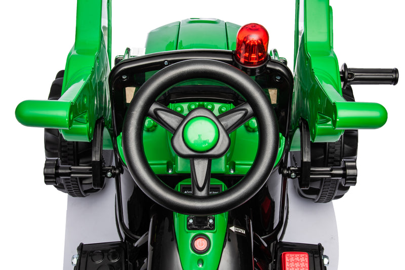 12V Kids Ride-On Battery-Powered Excavator with Front Loader and 2-Speed Controls Magic Cars 7