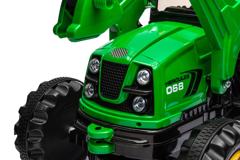 12V Kids Ride-On Battery-Powered Excavator with Front Loader and 2-Speed Controls Magic Cars 8