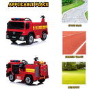 12V Battery-Powered Kids Ride-On Fire Truck Toy Car with Remote Control for Ages 3-6 Magic Cars 3