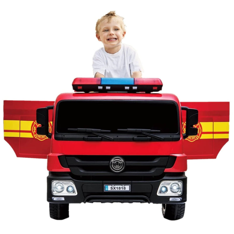 12V Battery-Powered Kids Ride-On Fire Truck Toy Car with Remote Control for Ages 3-6 Magic Cars 5