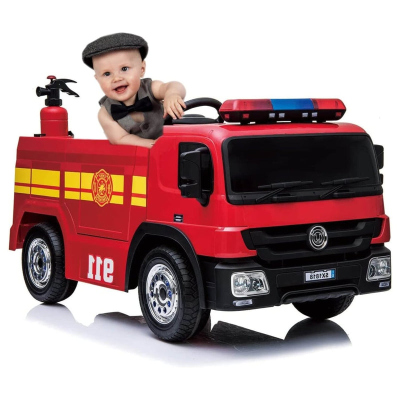 12V Battery-Powered Kids Ride-On Fire Truck Toy Car with Remote Control for Ages 3-6 Magic Cars Variant 0