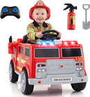 12V Kids Ride-On Fire Truck Featuring Remote Control, Lights, and Sirens Magic Cars Variant 0