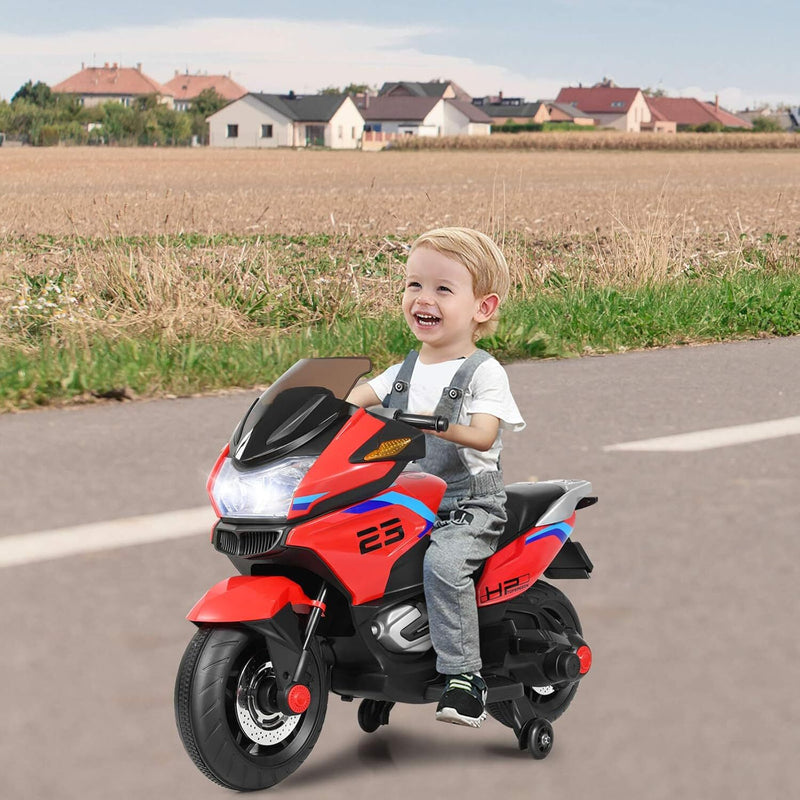 12V Kids Electric Ride-On Motorcycle with Training Wheels and LED Lights Magic Cars 7
