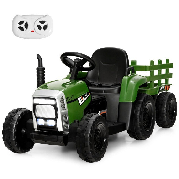 12V Ride-On Toddler Tractor Toy with 3-Gear Shift and Front Loader Magic Cars 1