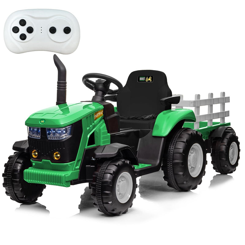 12V Electric Ride-On Tractor with Trailer and 6 Wheels for Kids with Remote Control Magic Cars 21