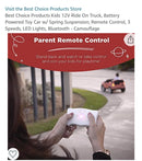 12V Battery-Powered Kids Ride-On Truck Toy Car with 3 Speeds, LED Lights, Camouflage Design Magic Cars 3