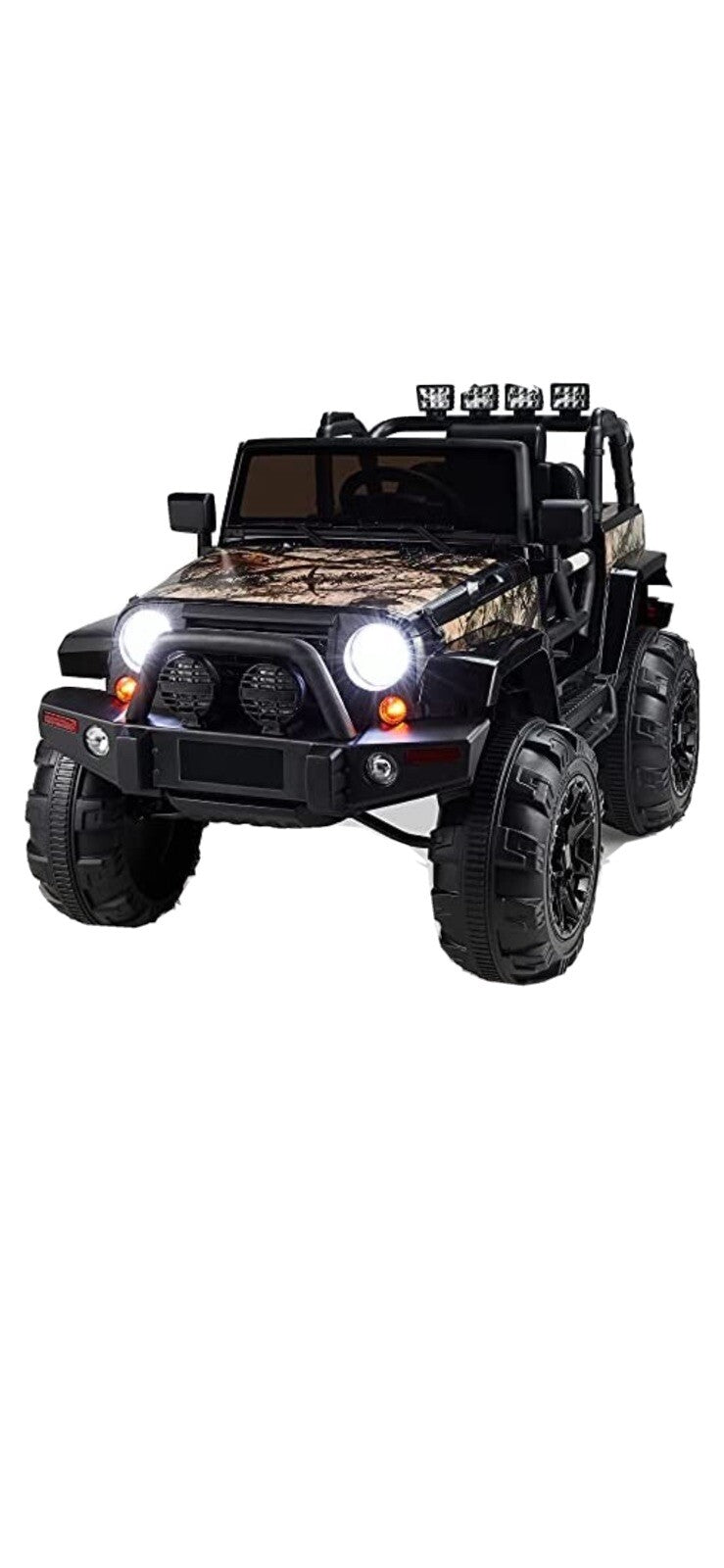 12V Battery-Powered Kids Ride-On Truck Toy Car with 3 Speeds, LED Lights, Camouflage Design Magic Cars Variant 0