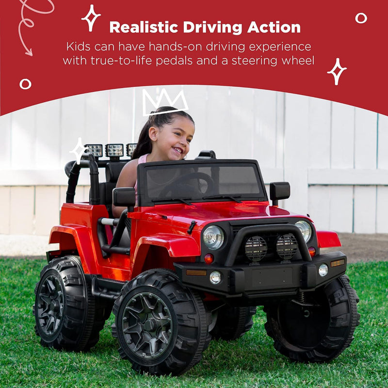 12V Kids Ride-On Truck Battery Powered Toy Car with Spring Suspension and Remote Control Magic Cars 1