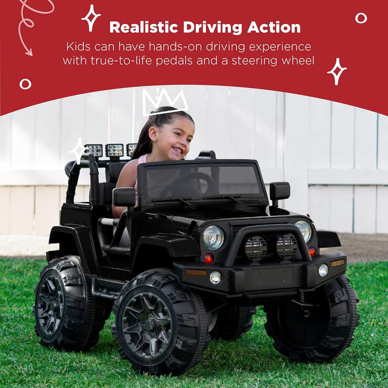 12V Kids Ride-On Truck Battery Powered Toy Car with Spring Suspension and Remote Control Magic Cars 1