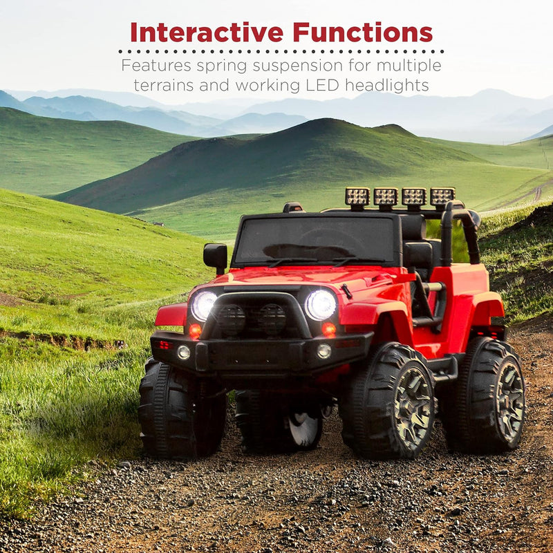 12V Kids Ride-On Truck Battery Powered Toy Car with Remote Control and Spring Suspension Magic Cars 3