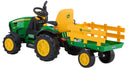 12V Kids Ride-On Tractor with Trailer and FM Radio - Ground Force Toy Magic Cars 4