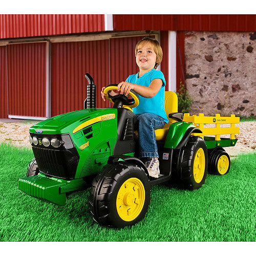 12V Kids Ride-On Tractor with Trailer and FM Radio - Ground Force Toy Magic Cars Variant 0