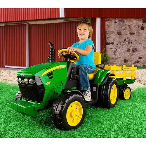 12V Kids Ride-On Tractor with Trailer and FM Radio Ground Force Toy Magic Cars Variant 0