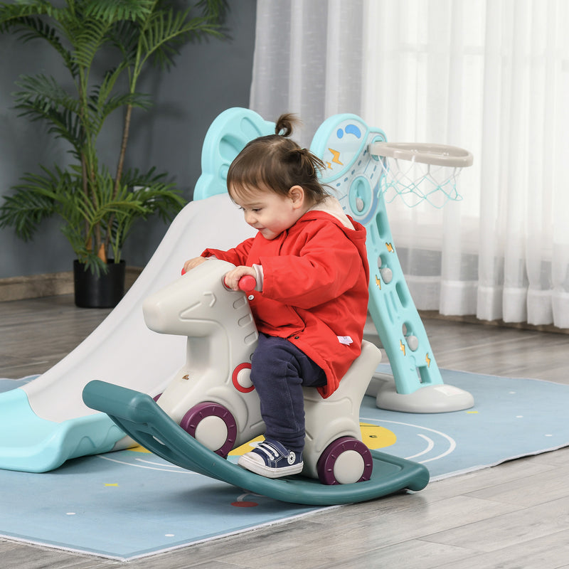 2-in-1 Kids Rocking Horse and Sliding Car for Indoor and Outdoor Use with Detachable Design Magic Cars 1