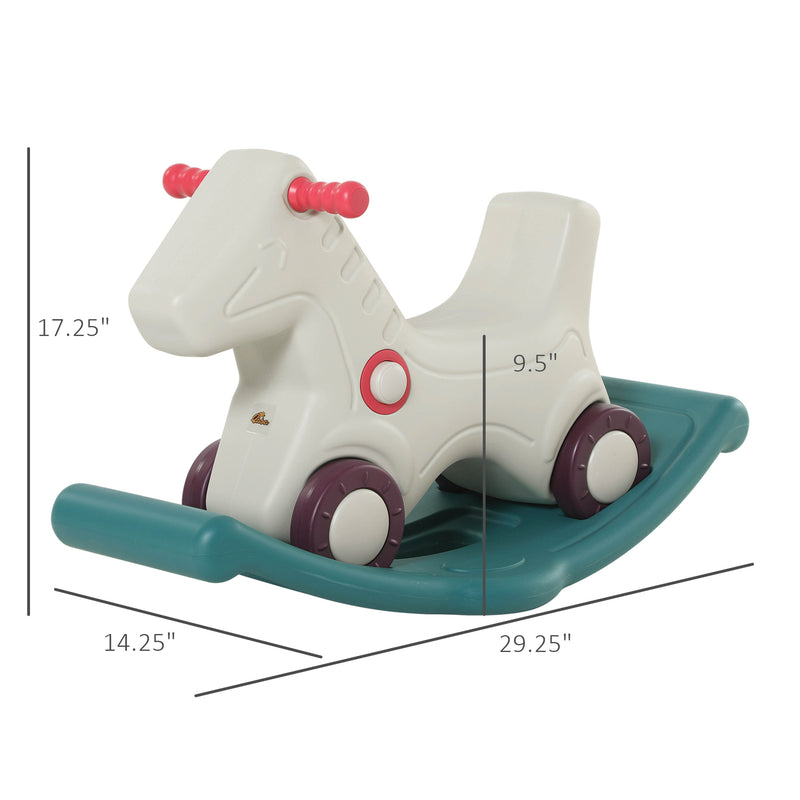 2-in-1 Kids Rocking Horse and Sliding Car for Indoor and Outdoor Use with Detachable Design Magic Cars 2