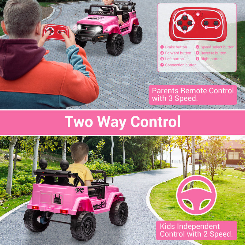 12V Electric 2-Seater Kids Ride-On Dump Truck UTV with 4 Wheels and Parental Remote Control Magic Cars 5