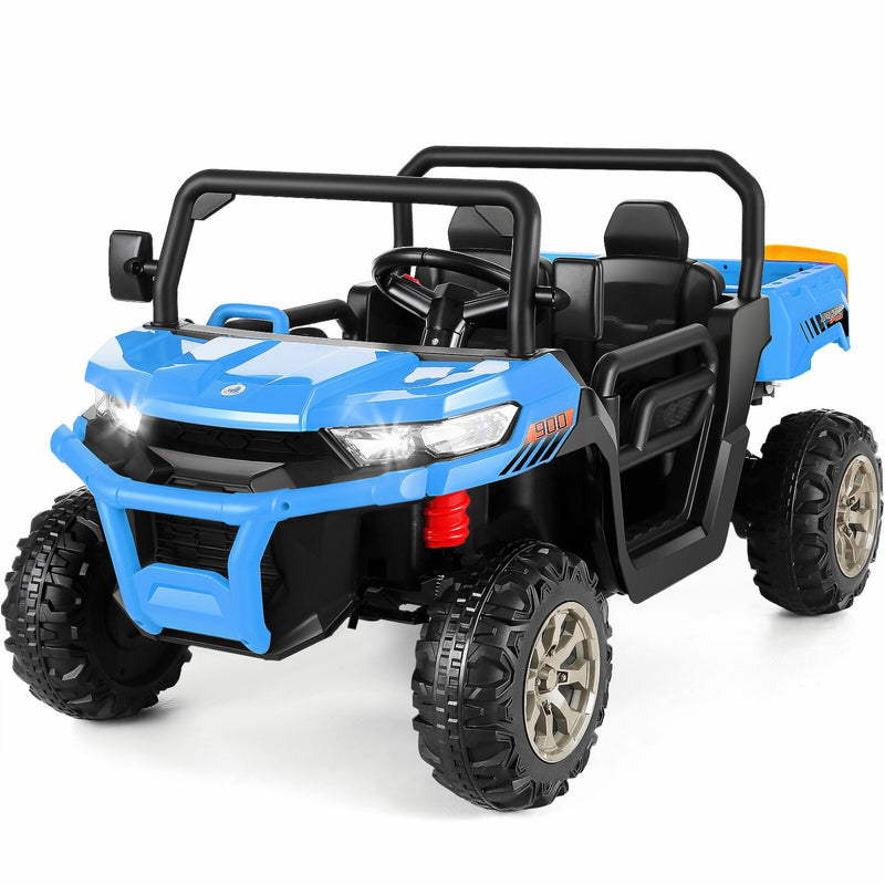24V Electric Ride-On Dump Truck for Kids 2-Seater with 2x200W Motors and Remote Control Magic Cars 16