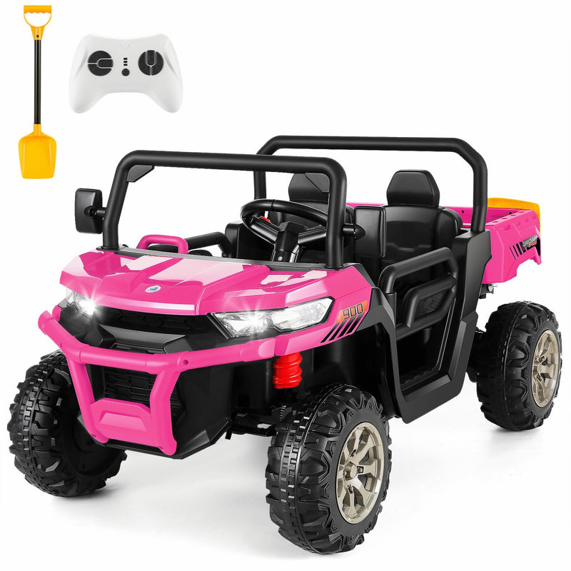 24V Electric Ride-On Dump Truck for Kids 2-Seater with 2x200W Motors and Remote Control Magic Cars 2