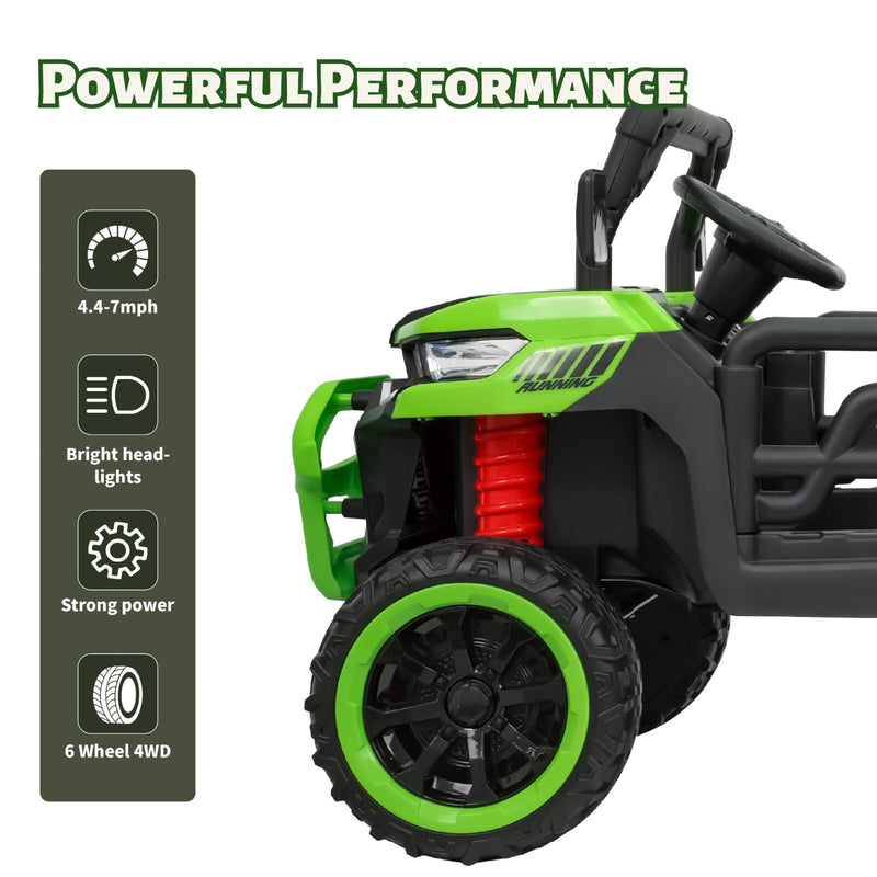 24V Electric 2-Seater Kids Ride-On Dump Truck 4WD Off-Road UTV with Remote and MP3 Magic Cars 3
