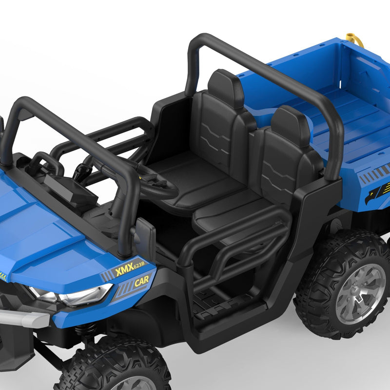 24V Electric 2-Seater Kids Ride-On Dump Truck 4WD UTV with Parental Remote and MP3 Player Magic Cars 6