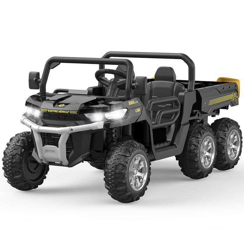 24V Electric 2-Seater Kids Ride-On Dump Truck 4WD UTV with Parental Remote and MP3 Player Magic Cars 9