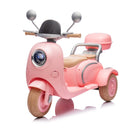 12V Kids 2-Seater Ride-On Motorcycle with Dual Motors, 3-Wheel, USB, Pink, Ages 3-6 Magic Cars 0