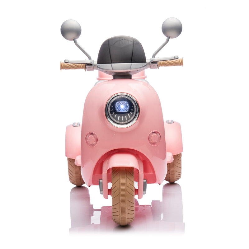 12V Kids 2-Seater Ride-On Motorcycle with Dual Motors, 3-Wheel, USB, Pink, Ages 3-6 Magic Cars 12