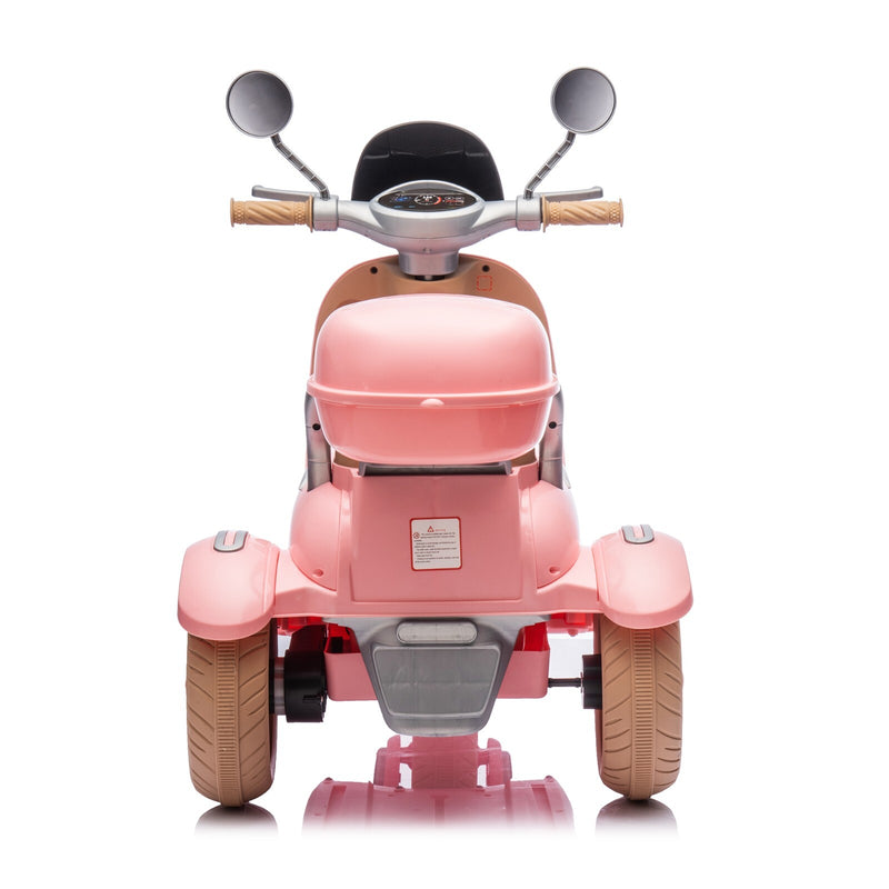 12V Kids 2-Seater Ride-On Motorcycle with Dual Motors, 3-Wheel, USB, Pink, Ages 3-6 Magic Cars 14