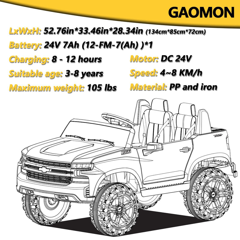 24V Electric 2-Seater Ride-On Truck with Remote Control and Battery Power Magic Cars 6