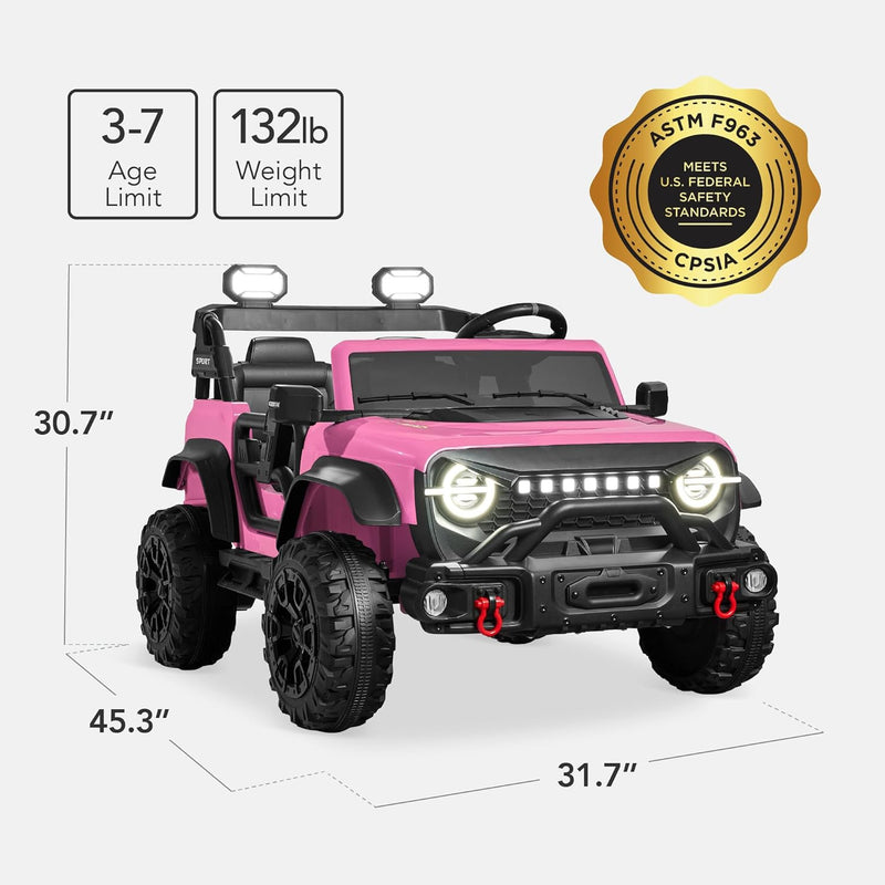 24V Kids 2-Seater Electric Ride-On Truck with 132lb Weight Capacity and Parent Control Magic Cars 1