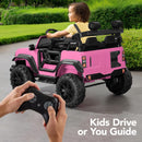 24V Kids 2-Seater Electric Ride-On Truck with 132lb Weight Capacity and Parent Control Magic Cars 3