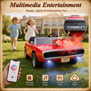 Kids 24V Dual Seat Licensed 1970 Dodge Charger R/T Red Electric Ride-On Car Magic Cars 6