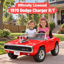 1970 Dodge Charger R/T Red 24V Electric Ride-On Car for Kids - 2 Seater Magic Cars Variant 0