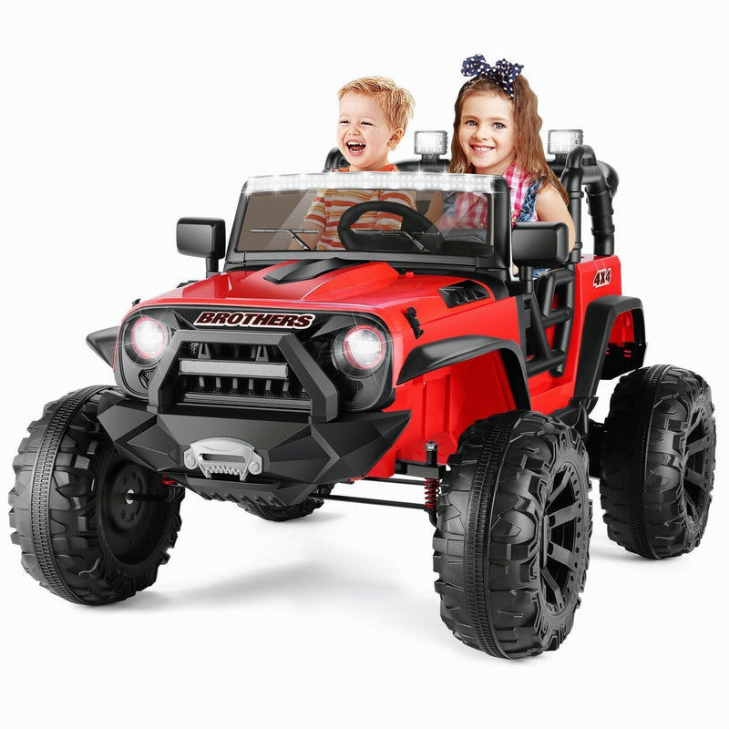 24V Kids Electric Ride-On Jeep with Remote Control, 3 Speeds, LED Lights, 2-Seater Magic Cars 23